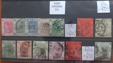 Hong Kong 1880s+ QV stamps Wmk