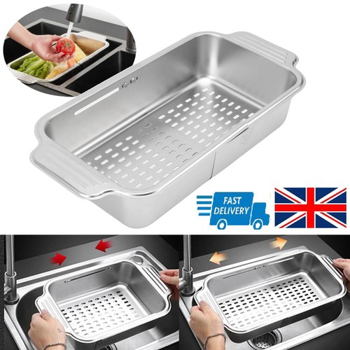 Over the sink - over, colander
