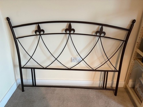 Gothic style metallic bed head - metallic,