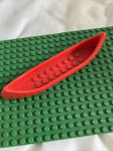 Lego red canoe boat piece - red,