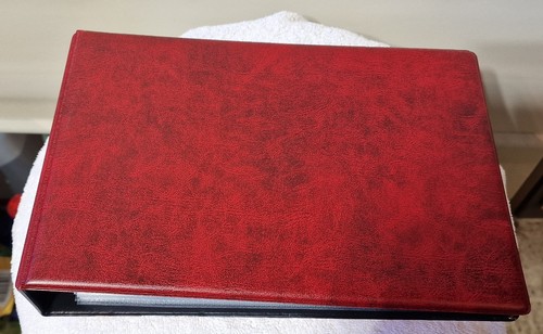 Glen postcard album - , maroon/red