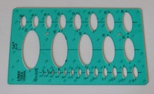 Linex 15 And 25 Degree Ellipse Templates. 1215S And 1225S. Made In Denmark