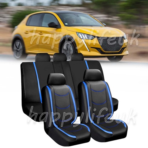 9pcs full blue leather - leather, car