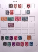 CANADA: Selection of Used Victoria Examples- Ex-Old Time Collection - Album Page