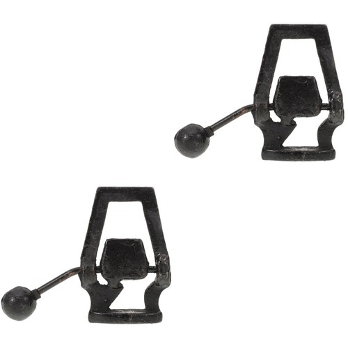 2pcs black iron mechanical - 2pcs,