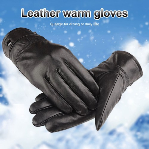 Men real leather gloves - men's,
