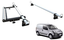 Van Roof Rack 2 Bars for PEUGEOT BIPPER - TITAN - With Rear Roller Kit
