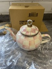 Mackenzie Childs Rosey Check Teapot