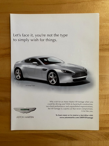 2009 print aston martin - 2009, v8