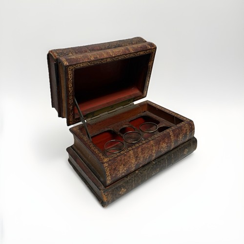 Antique leather book french - leather,