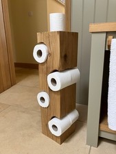 Oak toilet roll holder free