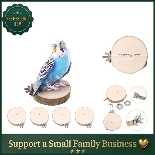 Pack round wooden bird perch - 4-pack,
