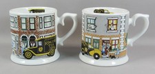 2 x Wade Ringtons Collectors Mugs Street Scene 1950's 1960's Cup Vgt