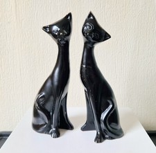 Midcentury Cast Brass Black