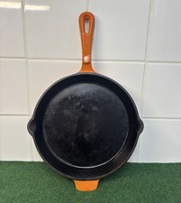 Cast Iron Frying Pan le Crueset Style Flame Orange Cast Iron Pan