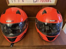 2 Tuzo Orange Crash Helmets