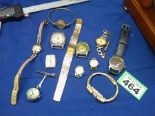 Wristwatches  10 + mechanical watches untested or examined parts spares