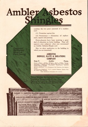 1922 ambler asbestos shingles - ambler,