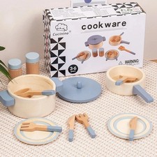 Wooden Kids Play Kitchen Set |