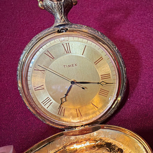 Timex full hunter gold - gold, plated