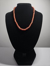 Natural Red & Pink Beaded Coral Necklace With A 9ct Clasp