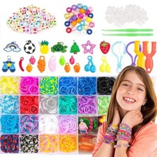 3000Pcs Kit Box Rubber Loom Bands Children Kids Make Woven Bracelets DIY Toy Set