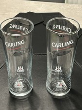 Carling Pint Glasses x 2