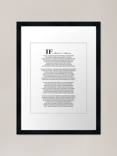 Poem rudyard kipling - if,