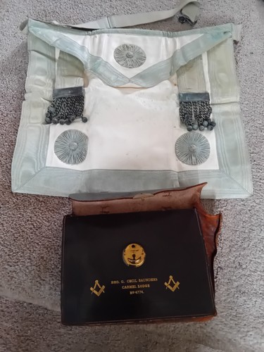 Masonic old apron pouch - masonic,