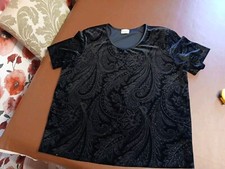 ROMAN ORIGINALS UK LADIES SIZE M/L Top Sparkly Short Sleeves 