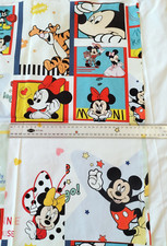 28.7x59cm Fabric - 6 Mini Panels of Cartoon Mouse Print Cotton Fabric