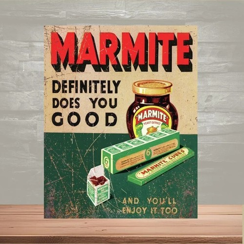 Marmite metal wall sign - marmite,