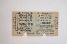 Railway Ticket GWR Rail & Sea