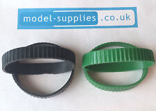 Pair of Matchbox Kingsize Reproduction Rubber Tracks Black or Green K3, K8, K17