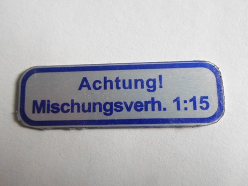 Nameplate caution mixing - nameplate,