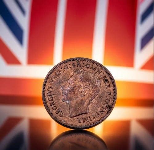 Great britain farthing coin - britain, 1