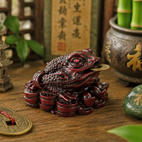 Small legged red resin money - red,