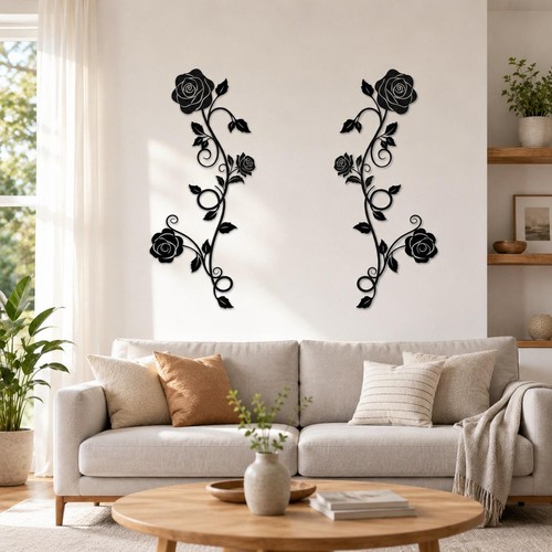 Rose metal wall art - metal,