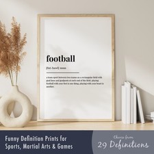 Funny Sports Definition Print – Martial Arts, Games Wall Art
