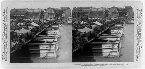 Stereograph bridge built - built, on