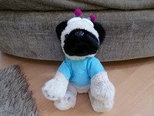 CARD FACTORY BEIGE SNUGGLES THE PUG DOG SOFT TOY 13IN