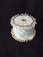 Crochet toilet roll cover