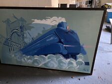 Steam Train Locomotive Mallard 8ft X 4ft Oil Painting On To  Exterior Plywood
