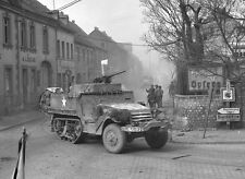 WWII B&W Photo M3A1 US Armored
