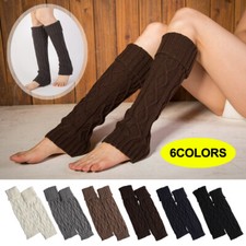 Women Over Knee Winter Warm Leg Warmers Long Knitted Crochet Socks Leggings