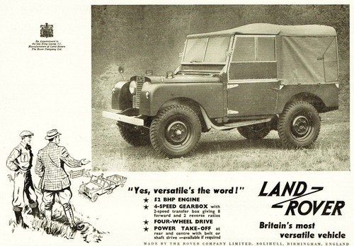 Land rover 1953 advert - rover, o955