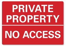 METAL SIGN Private property No