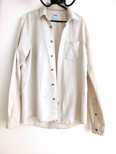 Zara cream textured cotton - zara,