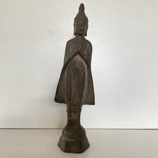 Thai Brass Buddha Statue. 23.5