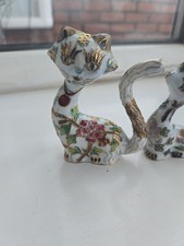 Vintage Cloisonné Style Cat